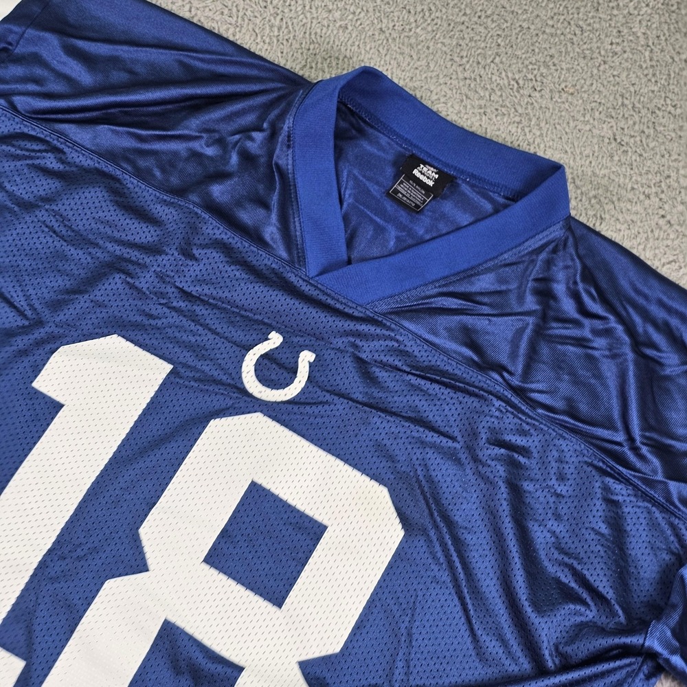 Indianapolis Colts Jersey Mens 2XL Blue NFL Football Peyton Manning 18 Reebok